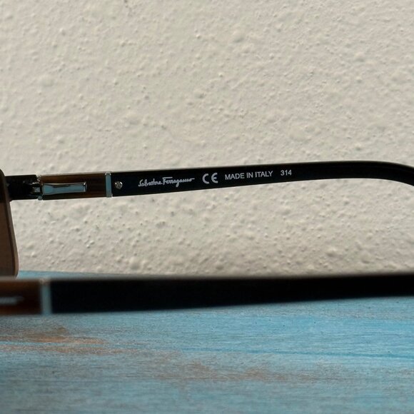 Salvatore Ferragamo Rectangular Black Eyeglass Frames SF2116 (57/16/140) - Picture 5 of 8